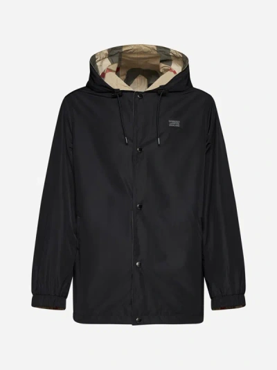 Burberry Black Polyester Sports Jacket In Green