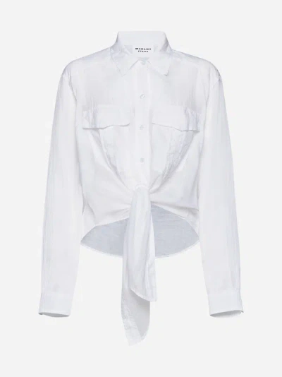 Shop Marant Etoile Nath Cotton Shirt In White