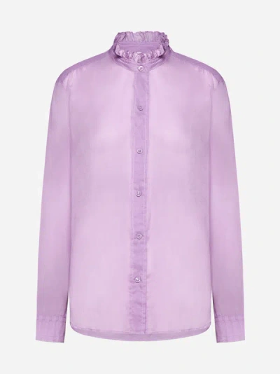 Shop Marant Etoile Gamble Cotton Shirt In Mauve
