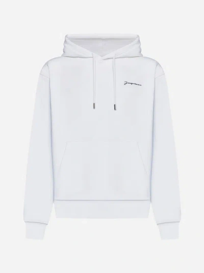 Shop Jacquemus Brode Cotton Hoodie In White