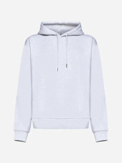 Shop Jacquemus Brode Cotton Hoodie In Grey