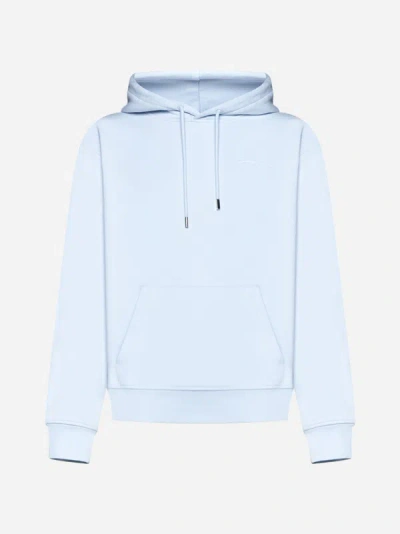 Shop Jacquemus Brode Cotton Hoodie In Light Blue