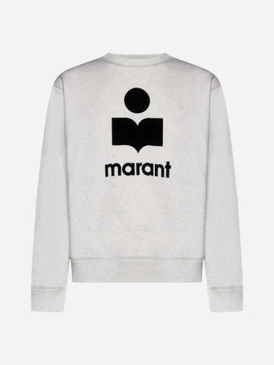 Shop Marant Mikoy Cotton-blend Sweatshirt In Ecru