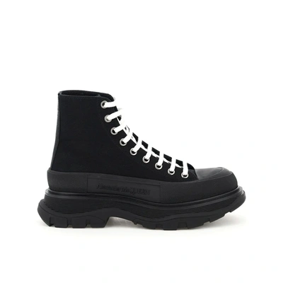 Shop Alexander Mcqueen Tread Slick Sneakers In Black