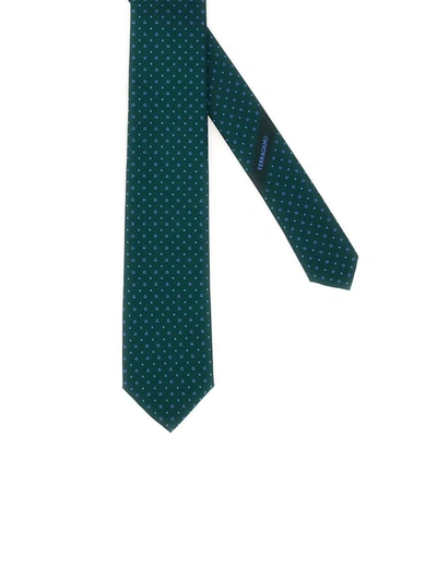 Shop Ferragamo Silk Tie In Green