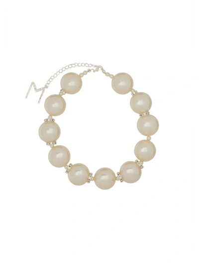 Shop Magda Butrym Oversized Pearl Necklace In White