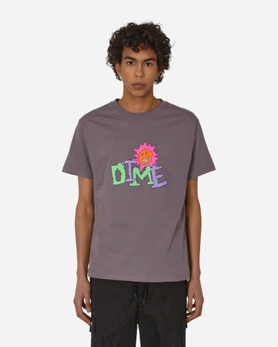 Shop Dime Sunny T-shirt Plum Gray In Grey