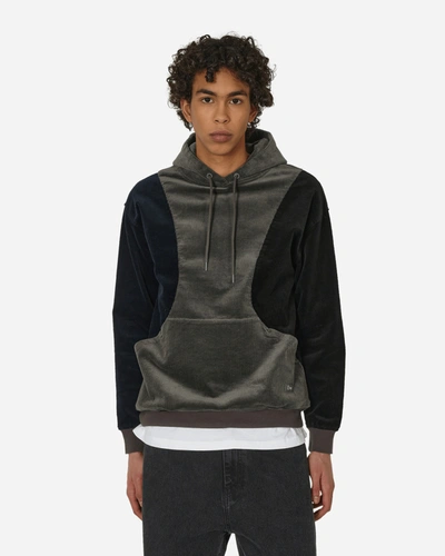 Shop Dime Wave Corduroy Hoodie Charcoal In Grey