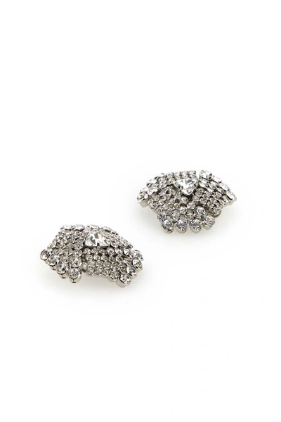 Shop Alessandra Rich Earrings In Silver