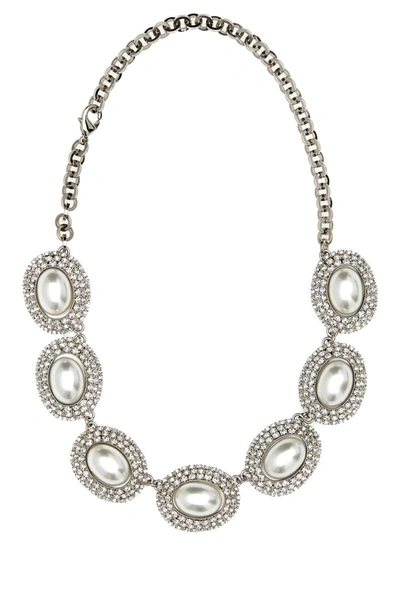 Shop Alessandra Rich Necklaces In Silver