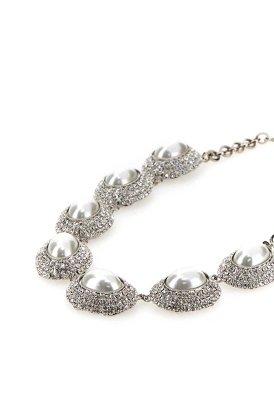 Shop Alessandra Rich Necklaces In Silver