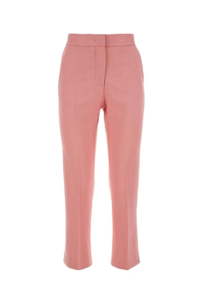 Shop Msgm Pants In Pink