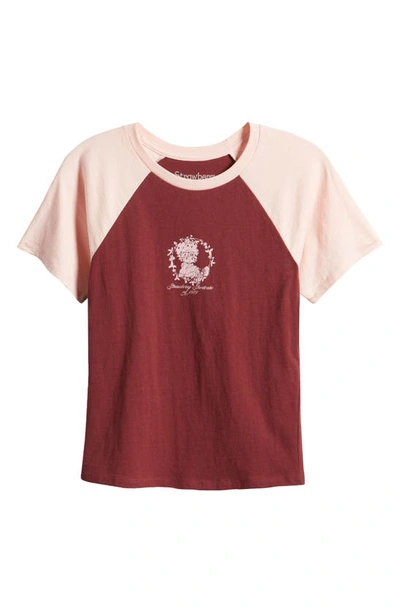 Shop Golden Hour Strawberry Sketch Cotton Graphic T-shirt In Washed Windsor-lotus