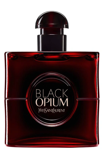 Shop Saint Laurent Black Opium Eau De Parfum Over Red, 0.34 oz