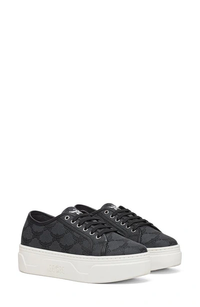 Shop Mcm Skyward Platform Sneaker In Dark Grey