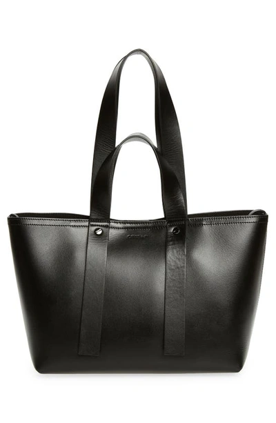 Shop Off-white Small Day Off Stitched Arrows Leather Tote In Black