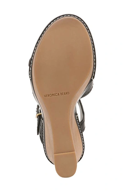 Shop Veronica Beard Geraldine Ankle Strap Platform Wedge Sandal In Black