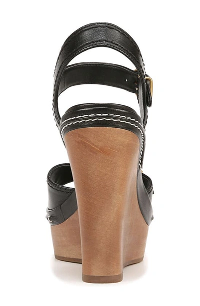 Shop Veronica Beard Geraldine Ankle Strap Platform Wedge Sandal In Black