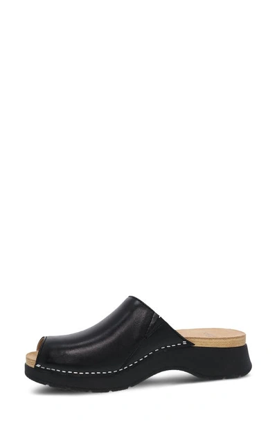Shop Dansko Ravyn Peep Toe Platform Sandal In Black