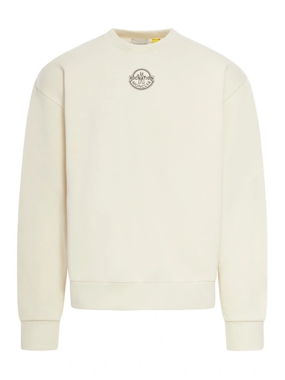 Shop Moncler Genius Cotton Sweatshirt In White