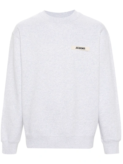 Shop Jacquemus Le Sweatshirt Gros Grain In Grey