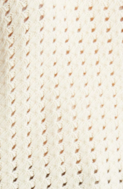 Nordstrom Signature Open Stitch Crewneck Wool & Cashmere Sweater In Ivory Soft
