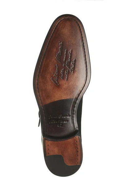 Shop Antonio Maurizi Leather Cap Toe Monk Shoe In Nero