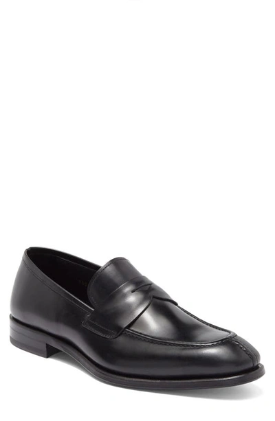 Shop Antonio Maurizi Leather Penny Loafer In Nero