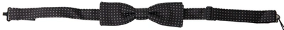 Shop Dolce & Gabbana Black Polka Dot Silk Adjustable Men Neck Papillon Bow Tie