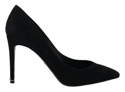 Shop Dolce & Gabbana Black Suede High Heels Pumps Classic Shoes