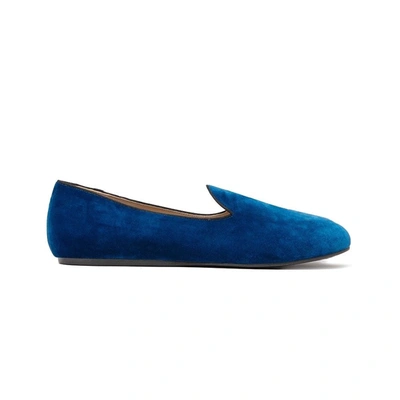 Shop Charles Philip Blue Leather Di Calfskin Loafer