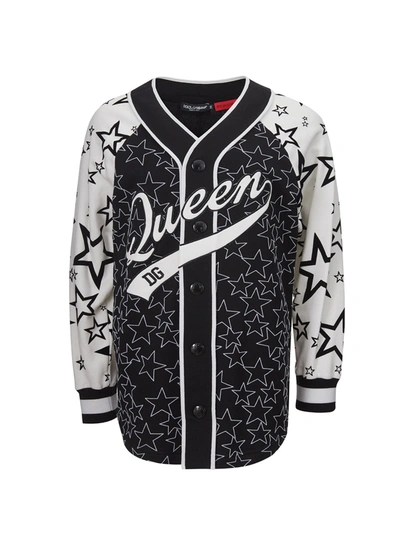 Shop Dolce & Gabbana Black Buttoned Sweatshirt