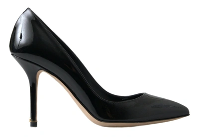 Shop Dolce & Gabbana Black Patent Leather High Heels Pumps Shoes