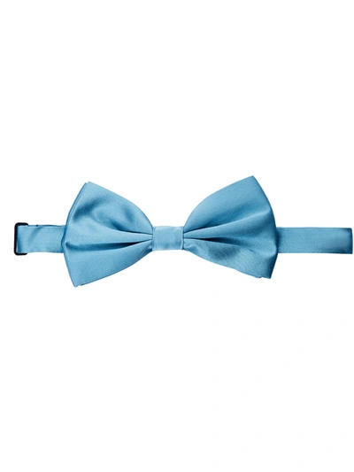 Shop Dolce & Gabbana Blue Avio Silk Bow Tie