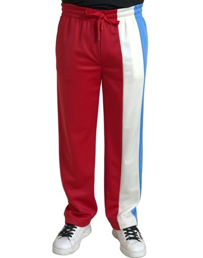 Dolce & Gabbana Multicolor Polyester Men Sweatpants Pants In Multicolor