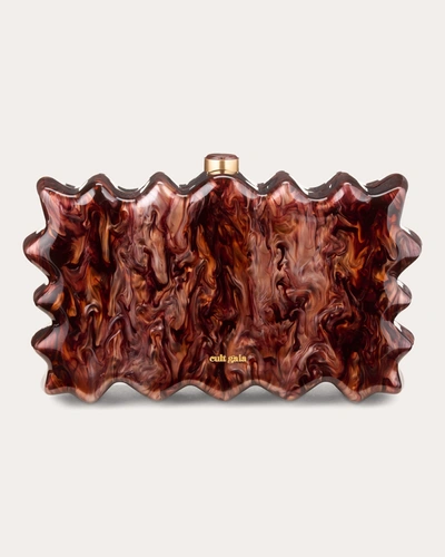 Shop Cult Gaia Women's Paloma Marbled Clutch In Brown