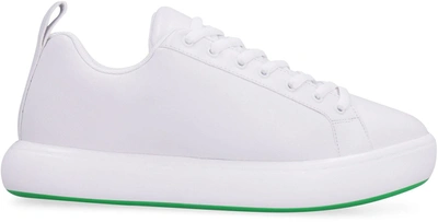 Shop Bottega Veneta Pillow Leather Sneakers In White