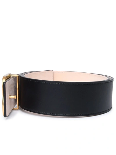 Shop Balmain Black Leather Belt