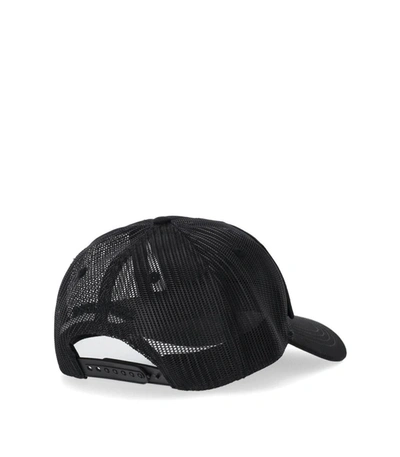 Shop Dsquared2 Black Mesh Baseball Cap With Logo