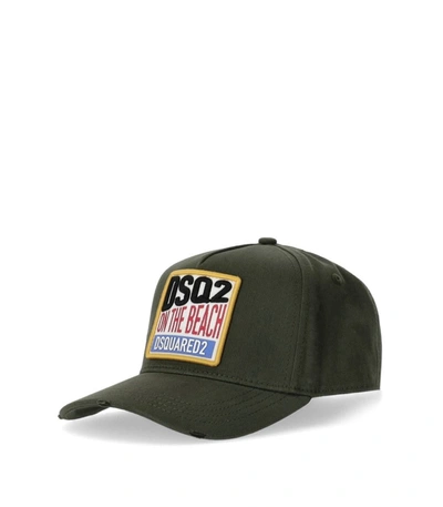 Shop Dsquared2 Tropical Military Green Baseball Cap