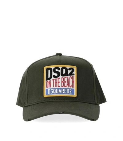 Shop Dsquared2 Tropical Military Green Baseball Cap