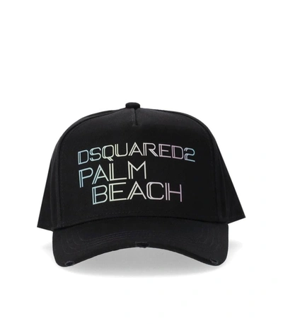 Shop Dsquared2 Tropical Palm Beach Black Baseball Cap