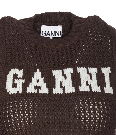 Shop Ganni Jackets In Brown