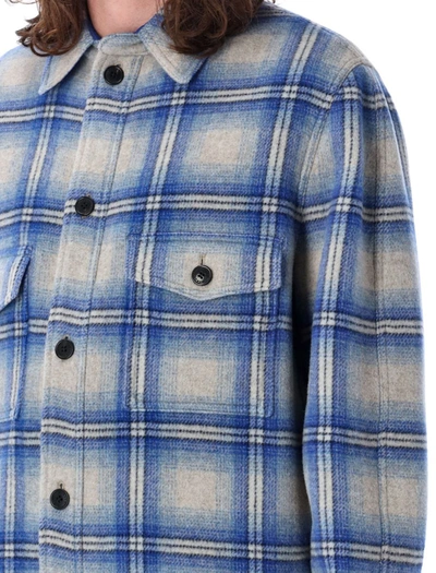 Shop Isabel Marant Kevron Shirt Jacket In Blue