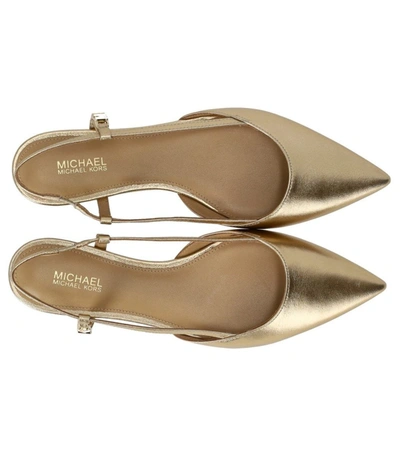 Shop Michael Kors Veronica Pale Gold Slingback Flat Shoe