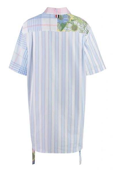 Shop Thom Browne Cotton Shirtdress In Multicolor