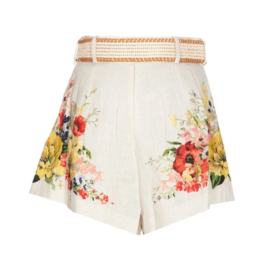 Shop Zimmermann Shorts In Bianco