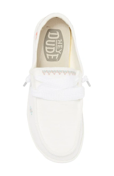 Shop Hey Dude Wendy Slip-on Sneaker In Lily White