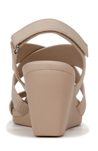 Shop Naturalizer Palmer Strappy Wedge Sandal In Warm Taupe Microsuede