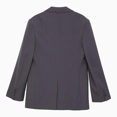 Acne Studios Blue Single-breasted Jacket In Wool Blend In Blue